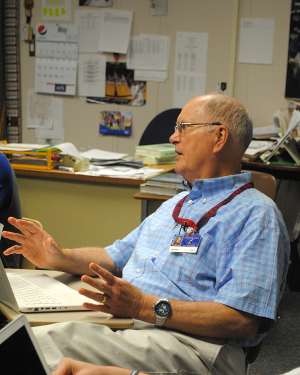 Tim Stone retiring after 19 years of teaching. (Photo by Mitchel Carver)