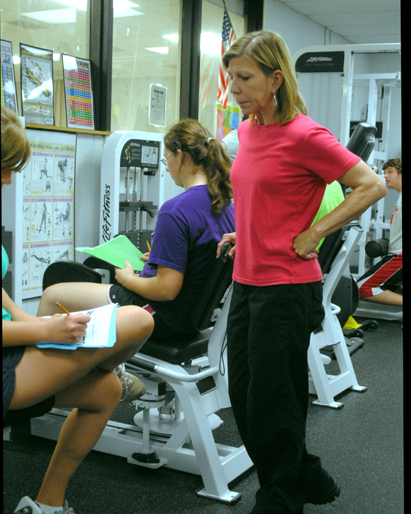 Susan Balsters helps her lifetime fitness during her final year of teaching.