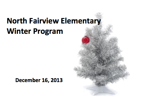 North Fairview Elementary Winter Program