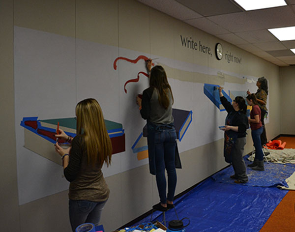 Writing center gets new mural